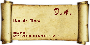 Darab Abod névjegykártya